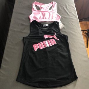 Puma Girls Tank Top and Sports Bra
